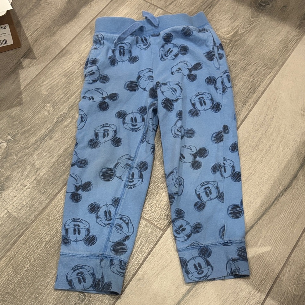 Size 5 GAP Disney MICKEY Mouse Blue Organic Cotton SweatPants